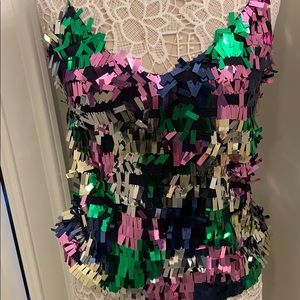 Zara Sparkly Sequin Multi Camisole Cami Top